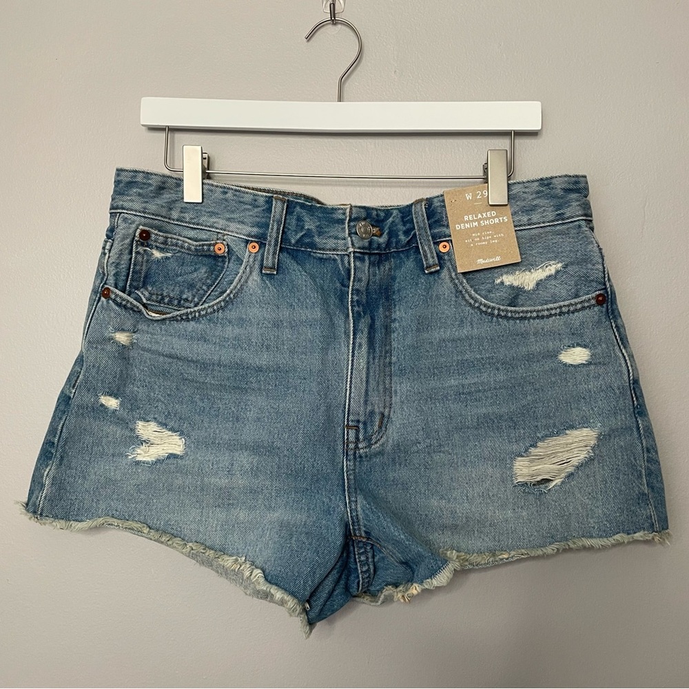 MADEWELL NWT Relaxed Denim Shorts Size 29
